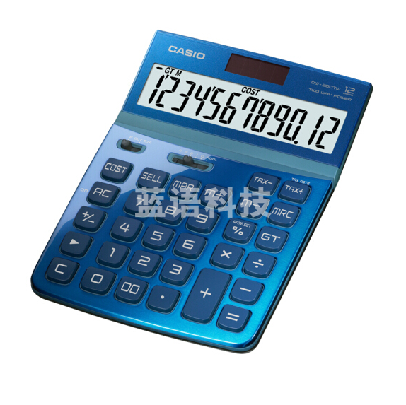 卡西欧(CASIO) DW-200TW-BU 琉璃蓝 魅雅系列 大型计算器