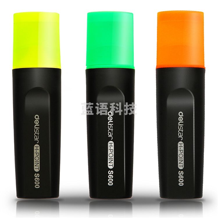 得力思达33208荧光笔(混合)(3支/卡)