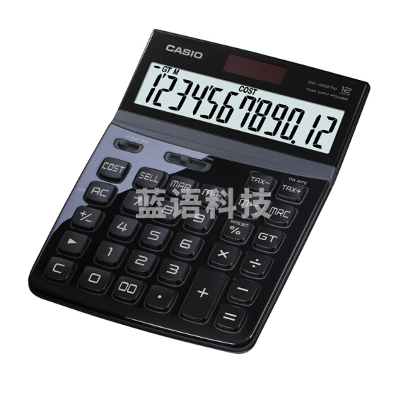 卡西欧(CASIO) DW-200TW-BK魅雅系列 大型计算器 晶砂黑.