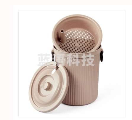茶具塑料茶水桶茶桶茶渣桶排水桶带盖滤茶桶茶叶垃圾桶茶具桶高27cm桶口直径25cm