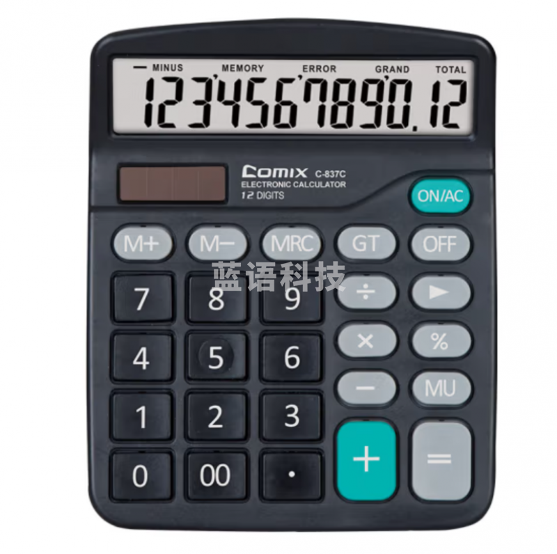 齐心 C-837C 计算器 12位大屏幕桌面计算机 .