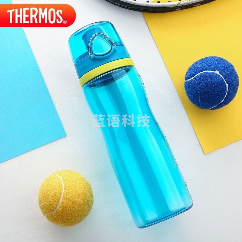 THERMOS膳魔师夏季运动随手杯Tritan材质塑料水杯700ML浅蓝色 HT-4002 BL