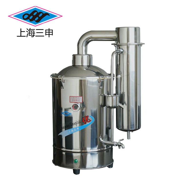 上海三申 不锈钢电热蒸馏水器（普通型） DZ20型 蒸馏水机 蒸馏水装置 DZ2020升/时