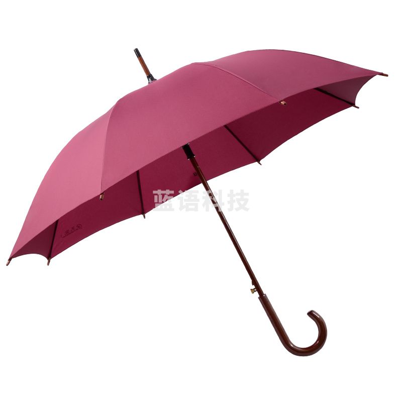 天堂伞弯柄伞木柄伞直杆伞晴雨伞长柄伞半自动伞定制广告伞印刷logo印字 118e 酱红色