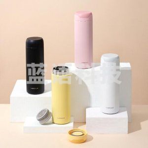 乐扣乐扣 LOCK&LOCK LHC4281 316不锈钢便携保温杯 微笑旋转随手杯 500ml 白色旋盖