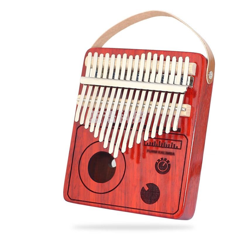 拇指琴卡林巴琴17音手指琴拇指钢琴初学者母指琴姆指琴乐器 17音 红木-收音机