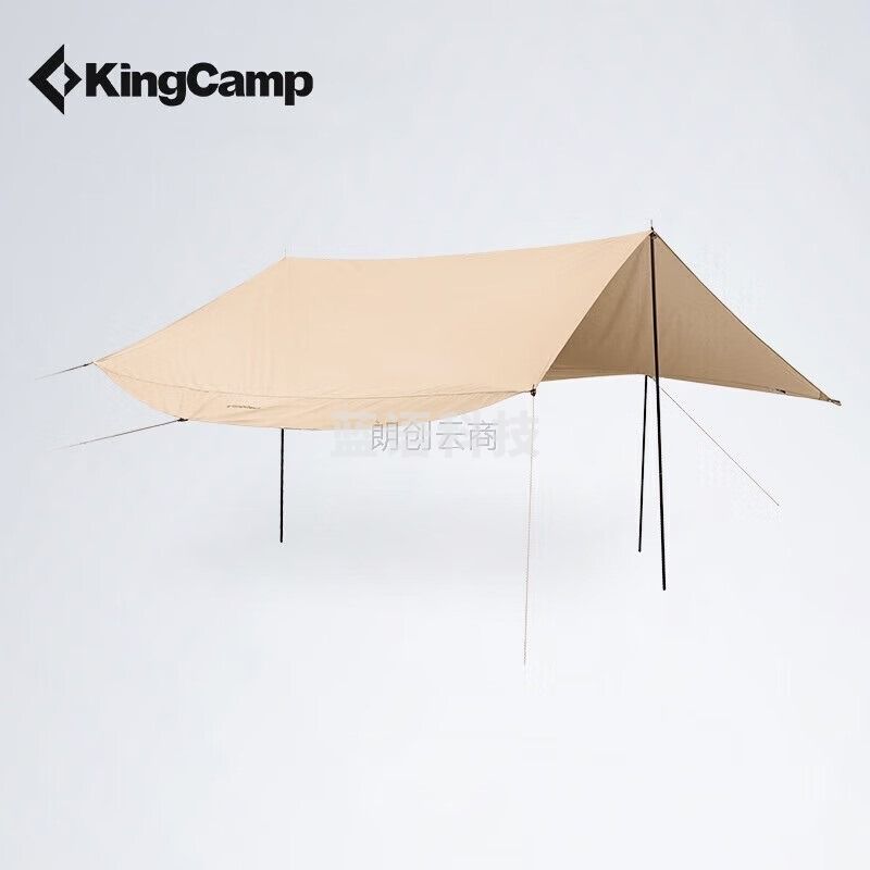 KingCamp户外天幕帐篷露营防雨防晒遮阳帐篷凉棚帐篷4-6人卡其色KT2109