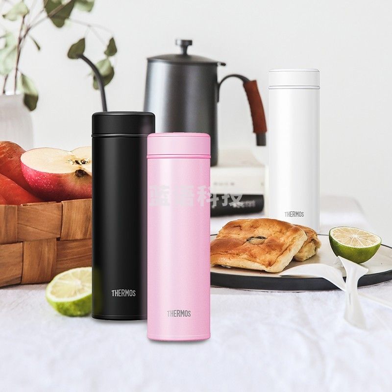 膳魔师（THERMOS） 保温杯进口真空不锈钢男女泡茶轻量便携时尚保冷杯TCOG-500/350 浅粉色-350ml