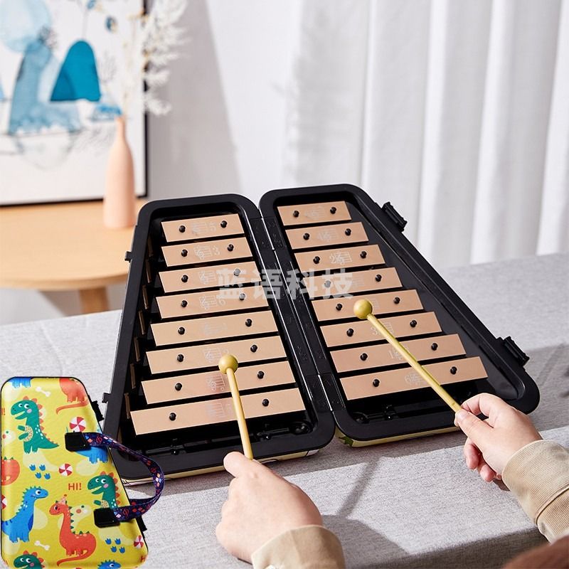 小钟琴幼儿园儿童早教双排16音打击乐器便携式小学生奥尔夫叮当琴 小恐龙