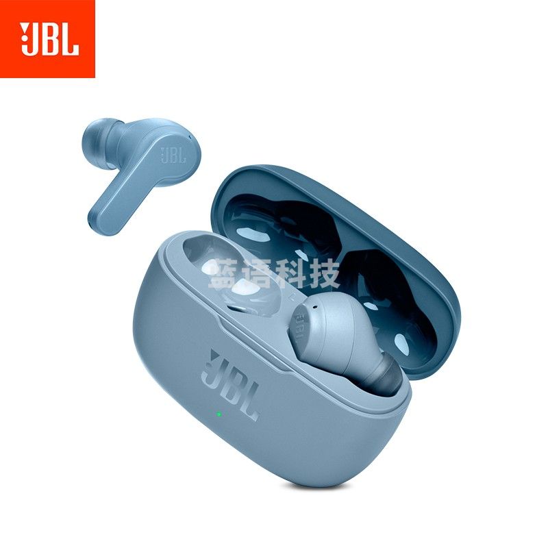 JBL Wave 200TWS真无线半入耳式蓝牙耳机 音乐运动耳机 蓝牙5.0 苹果华为小米手机通用 浅湖蓝全球版