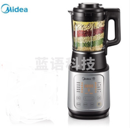 美的 MJ-BL1543A旋风8叶刀智频破壁机机加热豆浆机母婴辅食煮料理机榨汁机 双杯配置