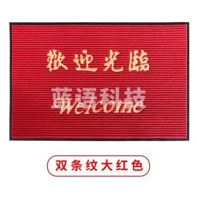 巨联(JULIAN) 60cm*90cm 双条纹脚垫 欢迎光临门垫 迎宾地毯