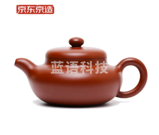 京东京造 宜兴紫砂壶 手工茶壶【原矿朱泥】煮泡茶具 柿圆壶 248m