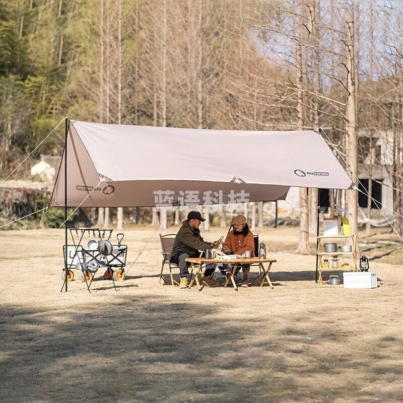 北极狼（BeiJiLang） 天幕户外便携超大空间遮阳棚沙滩帐篷露营聚会防雨防晒四角天幕