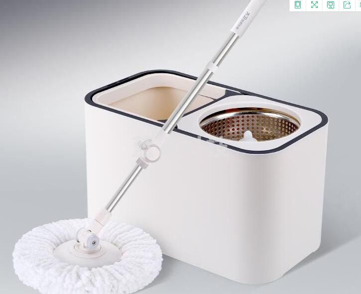 拓朴（TOPOTO）D9 1杆2头 双驱动旋转拖把桶 免手洗 拖布 墩布干湿两用