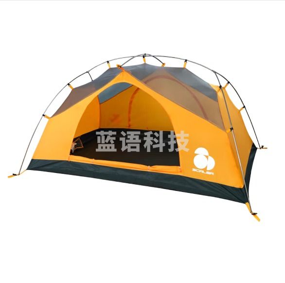 思凯乐（SCALER）户外装备2.2kg轻量徒步帐篷便携防雨野营2人帐篷 彩 橙黄色