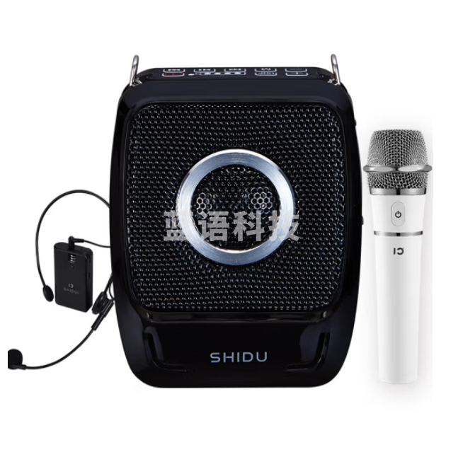 十度（ShiDu）SD-S92 教师专用小蜜蜂扩音器 大音量户外喇叭 长续航喊话器 讲课扩音机 双无线麦克风 经典黑