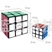 得力(deli)55mm+30mm 3阶魔方套装 三阶比赛专用魔方 儿童男孩女孩益智玩具减压速拧顺滑 74504
