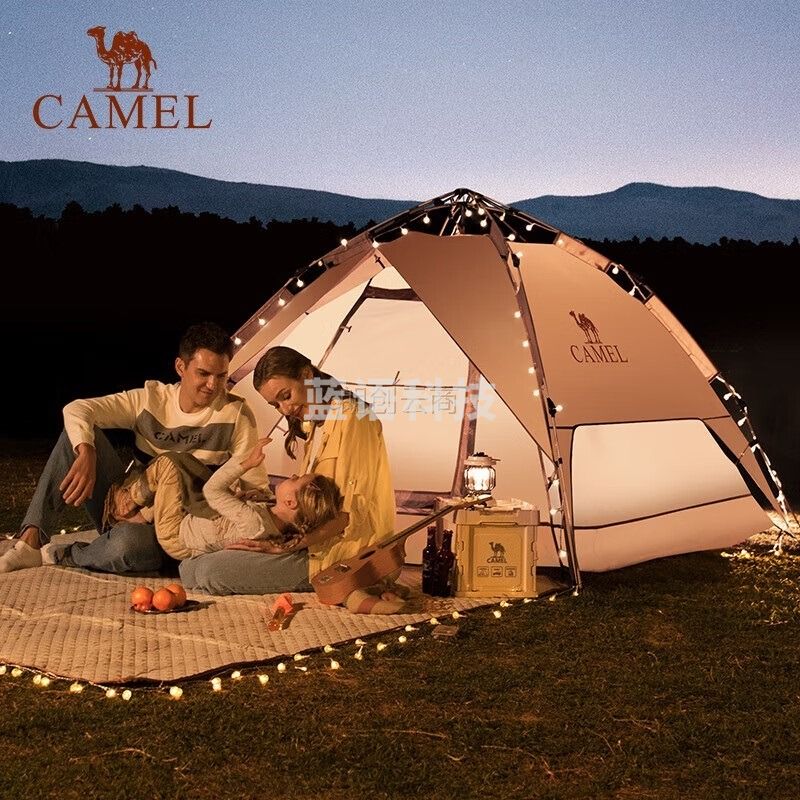 骆驼（CAMEL）户外自动帐篷便携式露营野营野外专业装备 A1S3NA111-2 中国红