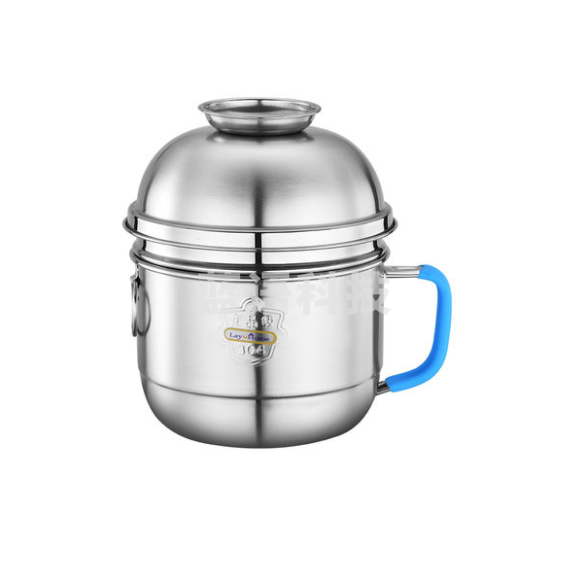 304不锈钢快餐杯 加厚圆形餐盒 学生食堂饭缸 宿舍泡面杯 1300ml