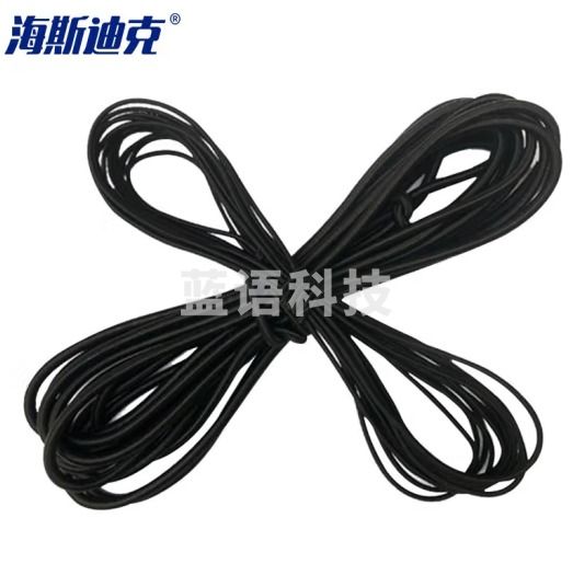 海斯迪克 HK-5184 黑色乳胶弹力绳 松紧绳子 圆蹦床绳橡筋高弹力松紧绳皮筋绳打包绳捆绑绳 10mm(100米)