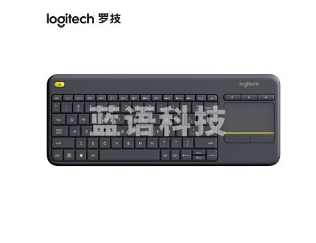 罗技(Logitech)K400Plus安卓智能电视键盘 电脑笔记本智能触摸面板无线触控键盘 带优联 黑色
