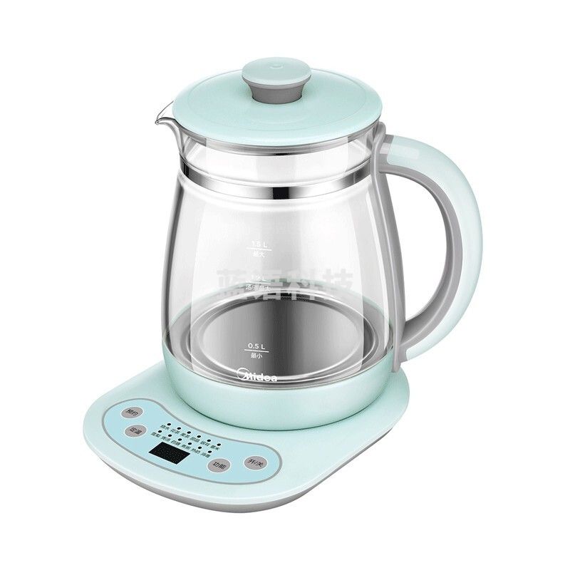 美的MK-YS15M210养生壶加厚玻璃花茶壶家用多功能煮水壶煮茶壶烧水壶