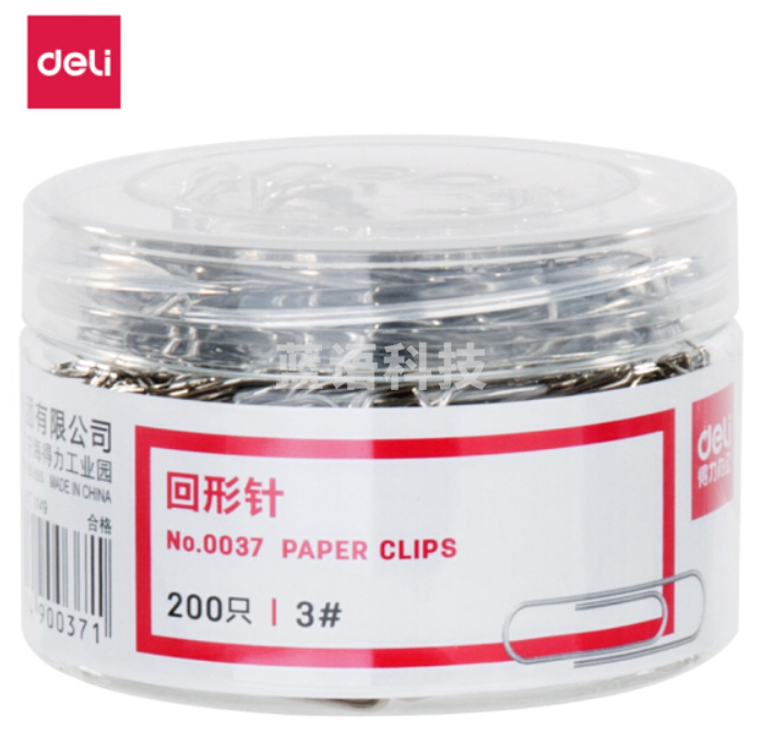 得力(deli)	0037回形针(200枚/筒)