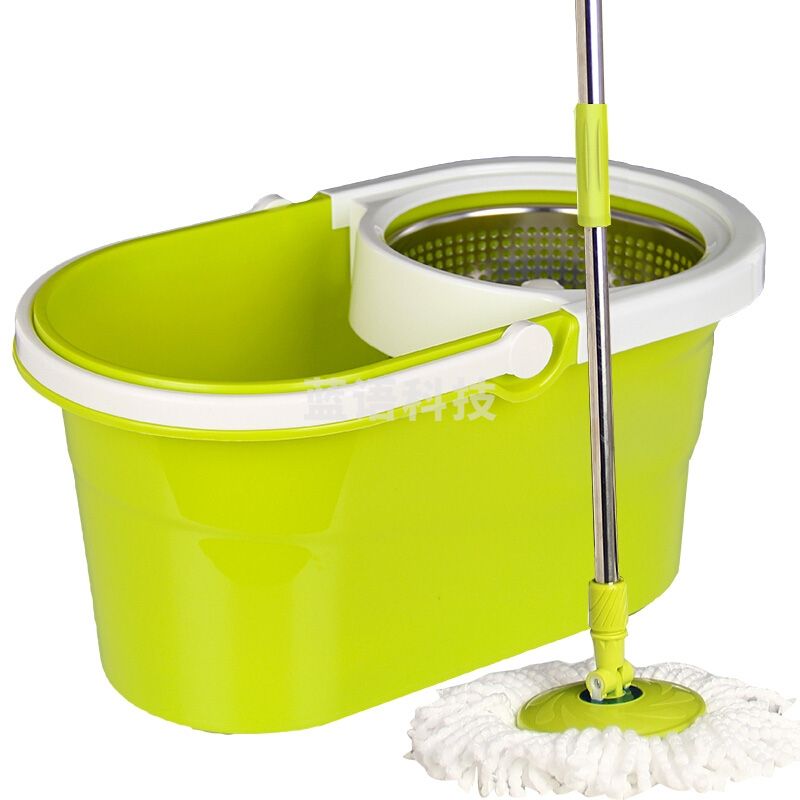 雅高 双驱动拖把手压式旋转拖把桶 不锈钢篮 T078双拖把头