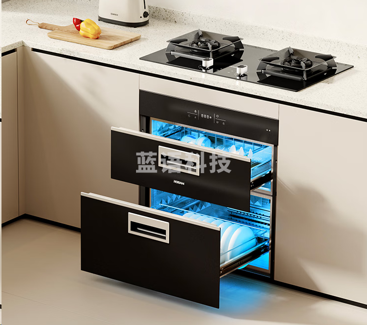 老板XZ716A消毒柜嵌入式消毒碗柜婴儿奶瓶消毒烘干双层低温快消自动换气二星级紫外线消毒烘干一体