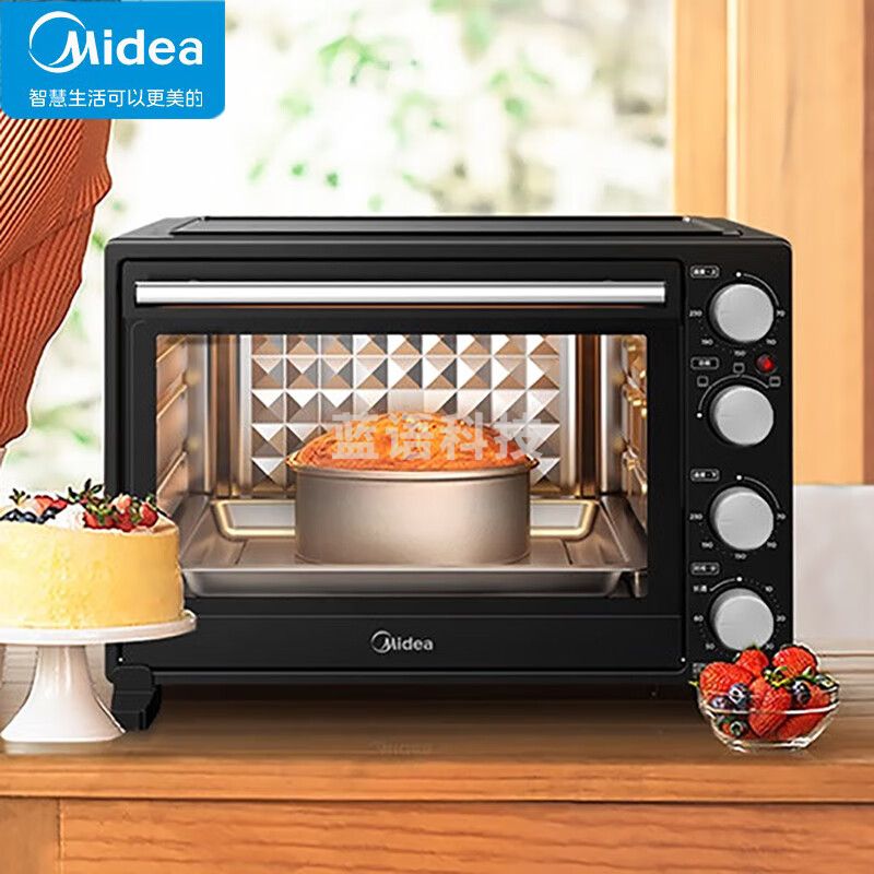 美的MG38CB-AA电烤箱40L多功能电烤箱 独立控温机械操控四层烤位