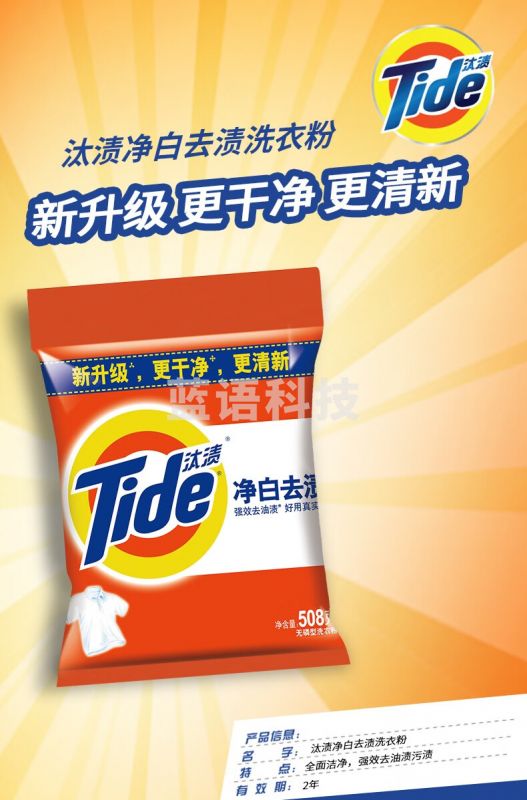 汰渍洗衣粉 净白去渍 500g(袋)