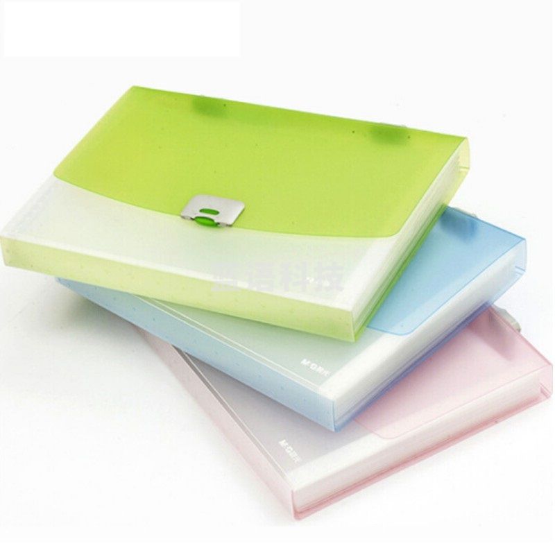 晨光文具风琴包 凤琴夹 12格 颜色随机 单个装商务办公盘扣式 文件包资料袋 银锐彩色AWT90961