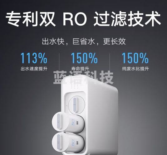 米家小米双核净水器1200G家用净水机 厨下式直饮机 无罐直饮水 5年长效RO滤芯 5:1纯废水比 3.2L/分