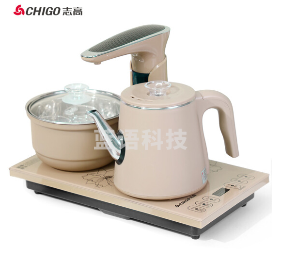 志高（CHIGO）JBL-S8250 全自动上水电热水壶 智能旋转免开盖烧水壶 双层防烫泡茶壶 电茶炉 茶具套装