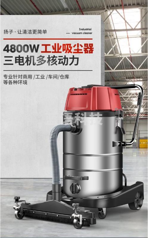 扬子(YANGZI)4800W吸尘器强大功率工厂车间商用毛地毯设备泡沫粉尘颗粒吸尘机 80L清洁标准款