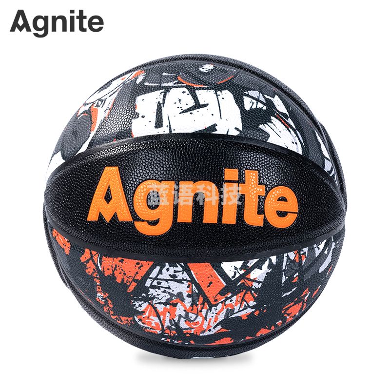 安格耐特FD134_7号异型涂鸦发泡PVC贴皮篮球(黑色)(个)