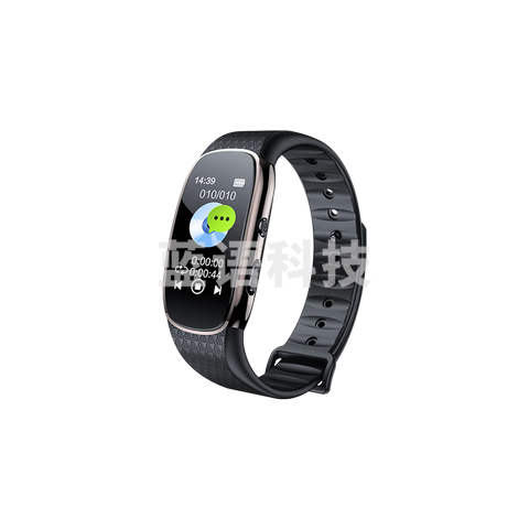 爱国者（aigo）手表手环式录音笔R6511 16G专业录音器一键录音高清降噪录音 MP3播放器 学习采访会议黑色