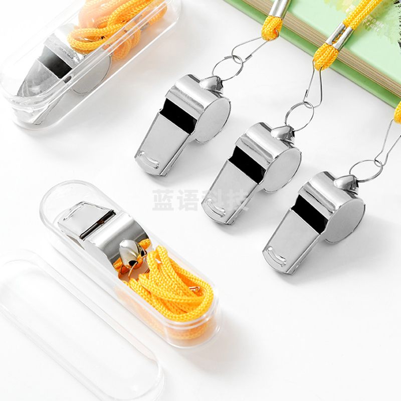 独立包装小哨子 军训口哨 口哨户外野营训练哨八哥玩具求生哨救生哨宠物高频小哨子篮球裁判 长款嘴口哨