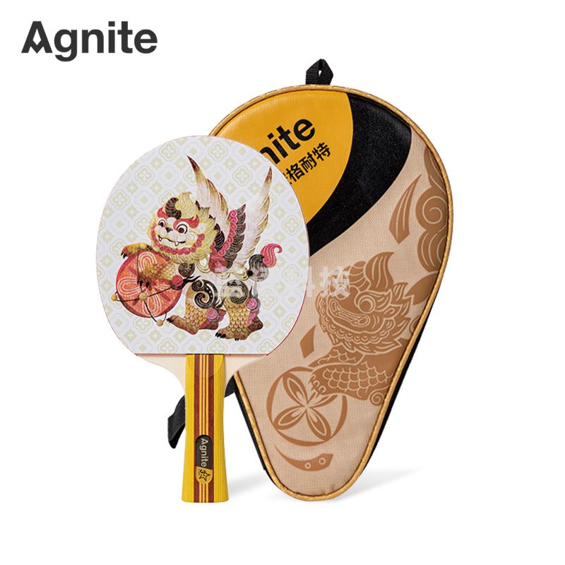 安格耐特FH219国风貔貅三星级乒乓球拍长柄横拍(单只装)(混)(只)