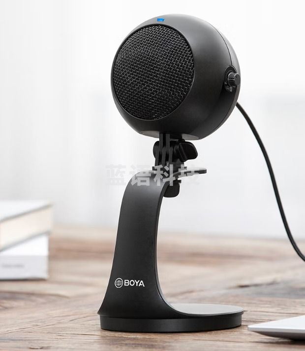 BOYA博雅 麦克风 BY-PM300手机电脑直播K歌Type-C/usb双接口心型指向桌面麦克风 视频会议网课录制收录音话筒
