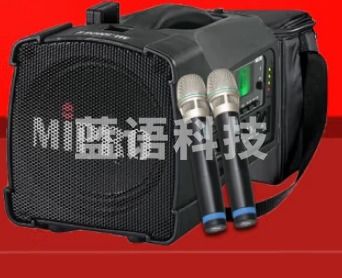 咪宝MA100DB升级 讲解便携式扩音器MA-100DBII户外音箱+双手持话筒套装+收纳包