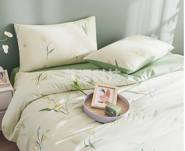 京东京造 40支新疆棉A类纯棉床上四件套 梦之花园系列 1.8米床 铃兰花开