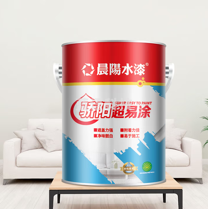 晨阳水漆 骄阳室内墙面净味超白无添加经济实惠大桶墙面漆 骄阳超易涂 6.5kg*1件