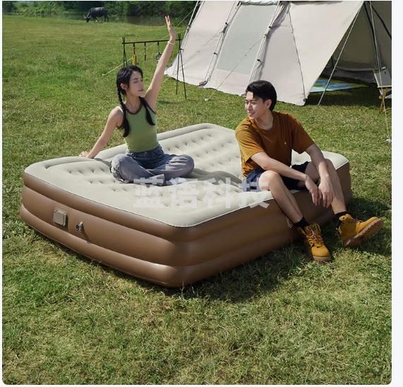 京东京造 内置气泵充气床 自动充气床垫露营家用打地铺垫子气垫床双人25cm
