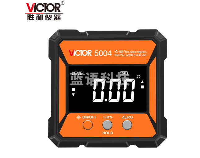 胜利仪器(VICTOR) 数显倾角仪角度测量倾斜双侧激光可充电TypeC接口 VC5004