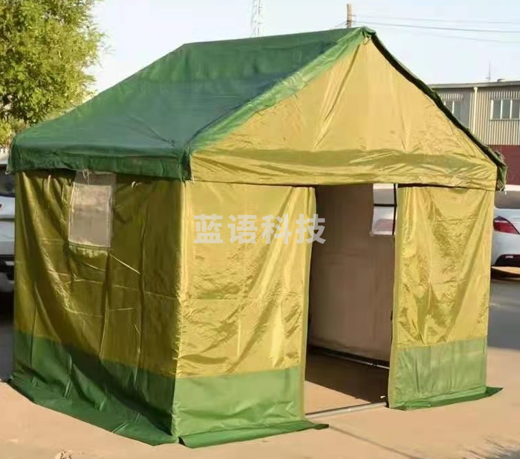 防雨水保暖加厚救灾帐篷 绿3*2米