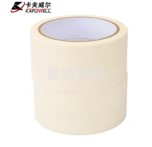 卡夫威尔 美纹纸胶带 皱纹纸装修贴膜喷涂遮蔽带无痕纸胶布24mm*18.3m12卷装 TE3581