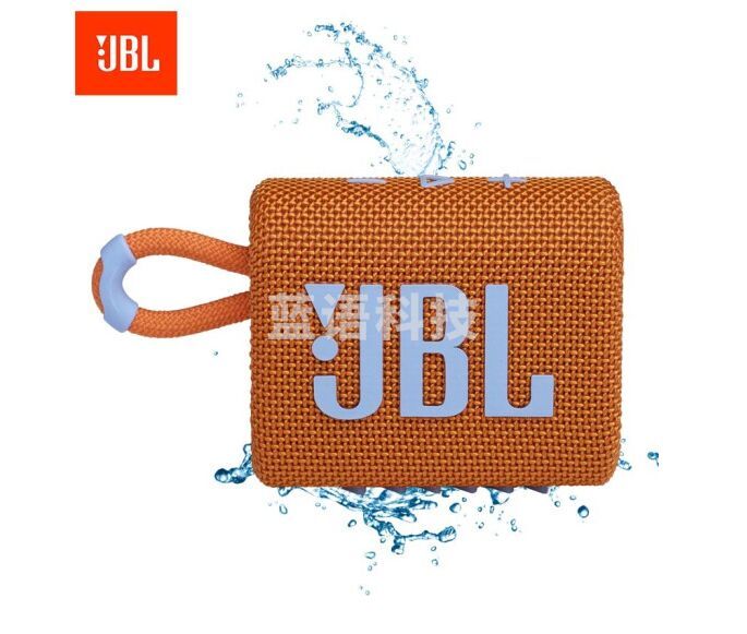 JBL GO3 音乐金砖三代 便携式蓝牙音箱 低音炮 户外音箱 迷你小音响 极速充电长续航 防水防尘设计 橙色