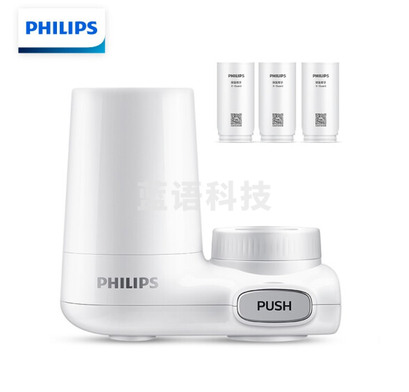 飞利浦（PHILIPS）AWP3600 水龙头净水器家用水龙头过滤器 厨房自来水过滤器净水机 一机三芯套装